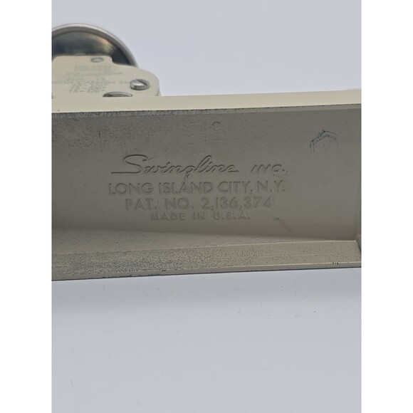 Vintage Swingline No 13 High Carbon Stapler Beige Heavy Duty Steel Made In USA - Picture 11 of 12